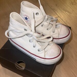 Converse White Kids High-Top Sneakers
